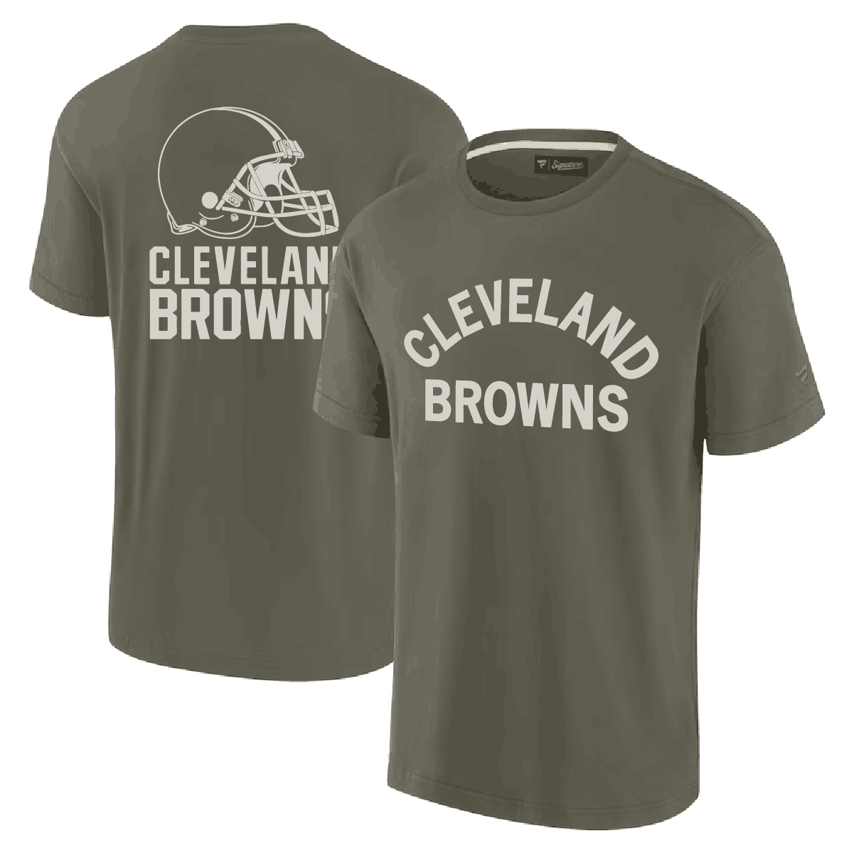 Men's Cleveland Browns Olive Elements Super Soft T-Shirt - Click Image to Close